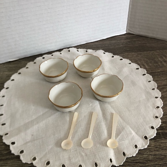 Antique Limoges Hand Painted Salt Cellars - Picture 2 of 11